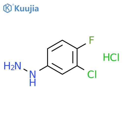3-Chloro-4-fluorophenylhydrazine Hydrochloride structure