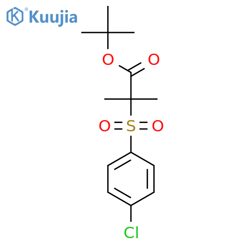 tert-Butyl 2-((4-chlorophenyl)sulfonyl)-2-methylpropanoate structure