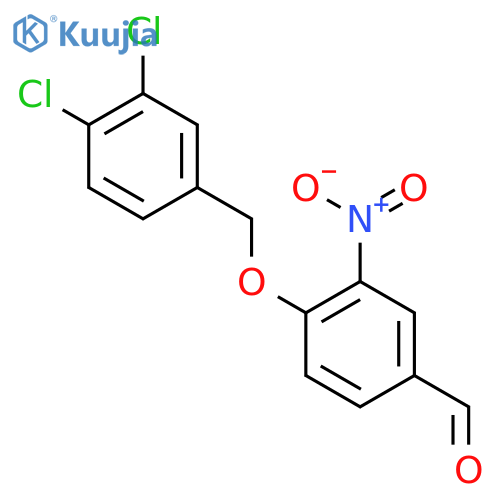 4-(3,4-Dichlorobenzyl)oxy-3-nitrobenzenecarbaldehyde structure