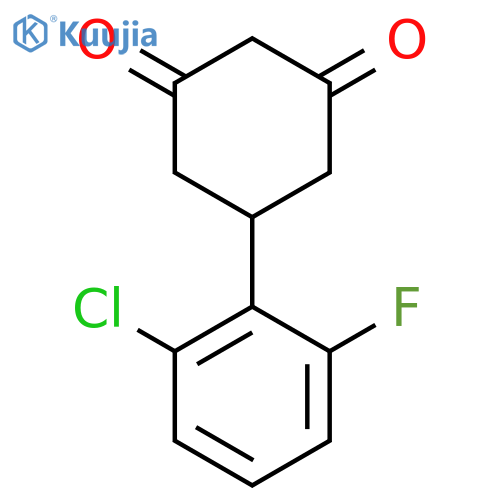 5-(2-Chloro-6-fluorophenyl)cyclohexane-1,3-dione structure