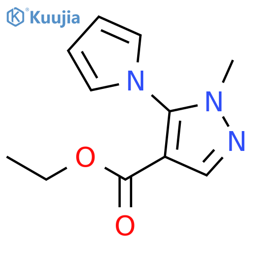 Ethyl 1-methyl-5-(1H-pyrrol-1-yl)-1H-pyrazole-4-carboxylate structure