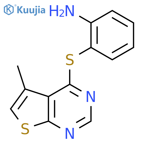 2-(5-Methylthieno2,3-dpyrimidin-4-yl)thioaniline structure