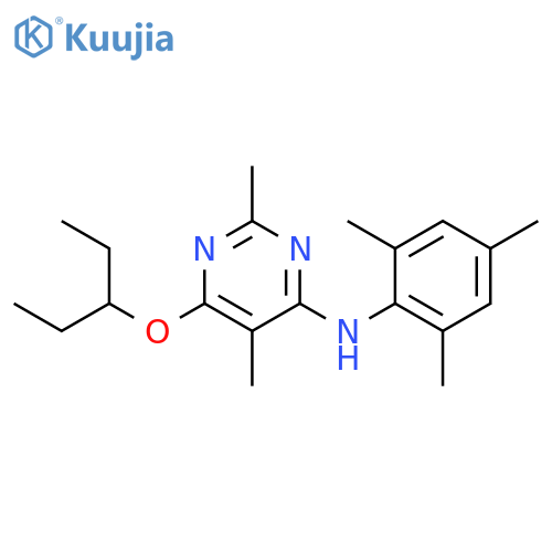 4-Pyrimidinamine,6-(1-ethylpropoxy)-2,5-dimethyl-N-(2,4,6-trimethylphenyl)- structure