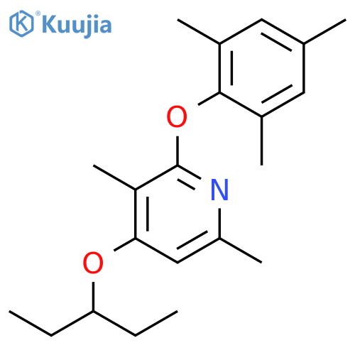 Pyridine, 4-(1-ethylpropoxy)-3,6-dimethyl-2-(2,4,6-trimethylphenoxy)- structure