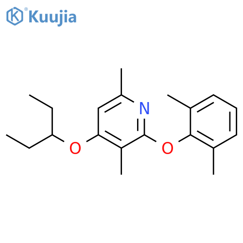 Pyridine, 2-(2,6-dimethylphenoxy)-4-(1-ethylpropoxy)-3,6-dimethyl- structure