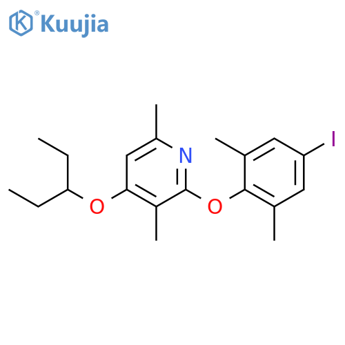 Pyridine,4-(1-ethylpropoxy)-2-(4-iodo-2,6-dimethylphenoxy)-3,6-dimethyl- structure