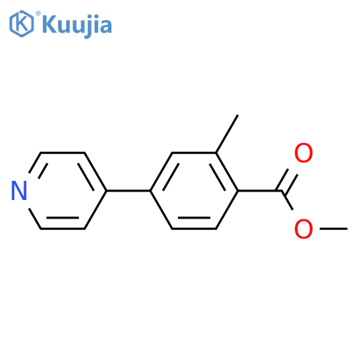 Benzoic acid, 2-methyl-4-(4-pyridinyl)-, methyl ester structure