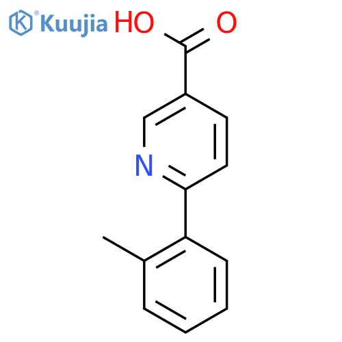 6-(2-methylphenyl)pyridine-3-carboxylic acid structure