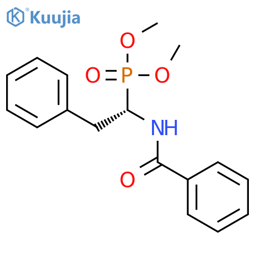 Phosphonic acid, [(1S)-1-(benzoylamino)-2-phenylethyl]-, dimethyl ester structure