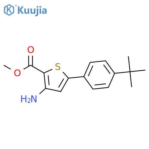 Methyl 3-amino-5-(4-(tert-butyl)phenyl)thiophene-2-carboxylate structure