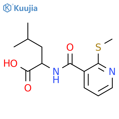(S)-4-Methyl-2-(2-(methylthio)nicotinamido)pentanoic Acid structure