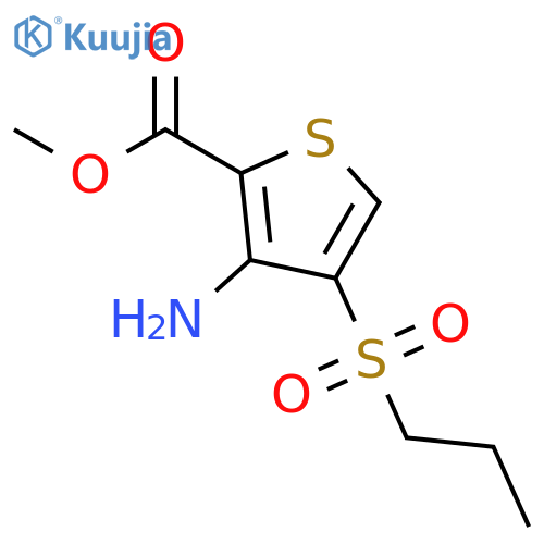 Methyl 3-amino-4-(propylsulfonyl)thiophene-2-carboxylate structure