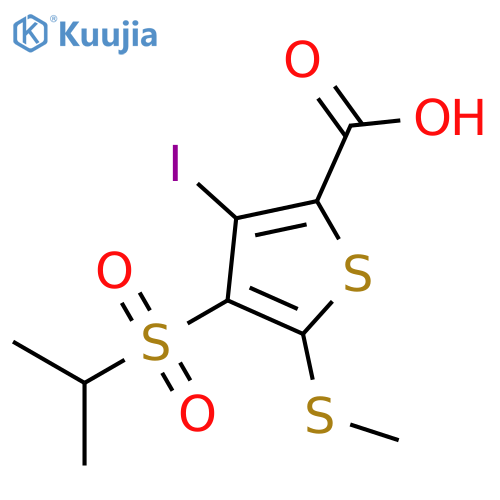 3-Iodo-4-(isopropylsulfonyl)-5-(methylthio)thiophene-2-carboxylic acid structure