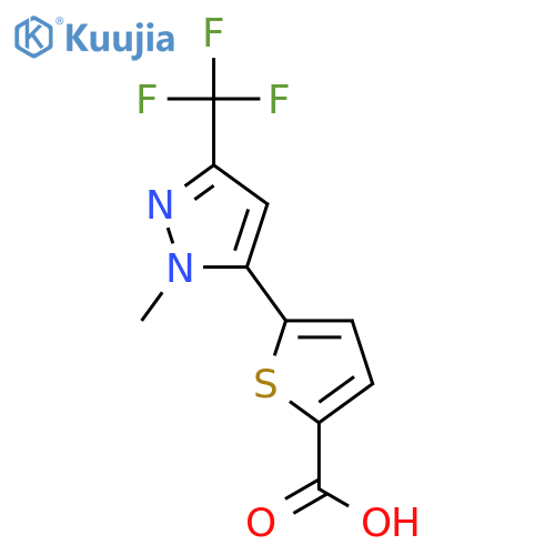 5-(1-Methyl-3-(trifluoromethyl)-1H-pyrazol-5-yl)thiophene-2-carboxylic acid structure