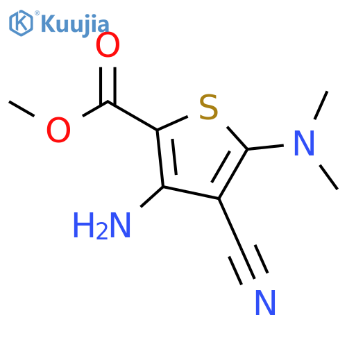 Methyl 3-amino-4-cyano-5-(dimethylamino)thiophene-2-carboxylate structure