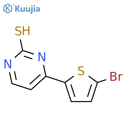 4-(5-Bromo-2-thienyl)-2-pyrimidinethiol structure
