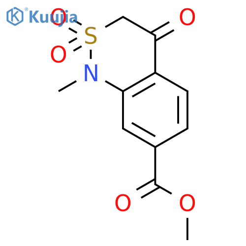 Methyl 1-methyl-4-oxo-3,4-dihydro-1H-benzo[c][1,2]thiazine-7-carboxylate 2,2-dioxide structure
