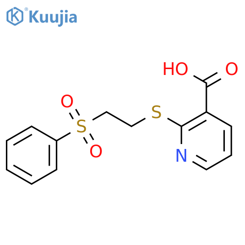 2-[2-(Phenylsulfonyl)ethylthio]nicotinic acid structure