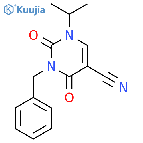 3-Benzyl-1-isopropyl-2,4-dioxo-1,2,3,4-tetrahydropyrimidine-5-carbonitrile structure