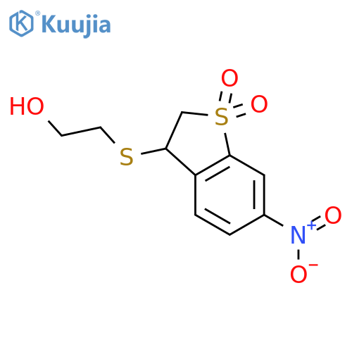 3-(2-Hydroxyethyl)thio-6-nitro-2,3-dihydro-1H-1lambda~6~-benzobthiophene-1,1-dione structure