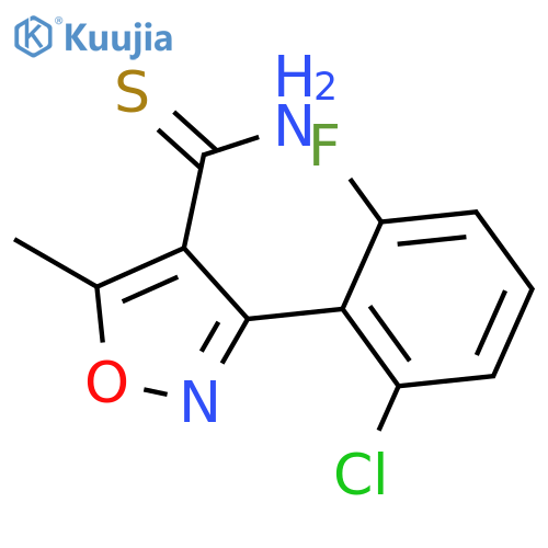 4-Isoxazolecarbothioamide,3-(2-chloro-6-fluorophenyl)-5-methyl- structure