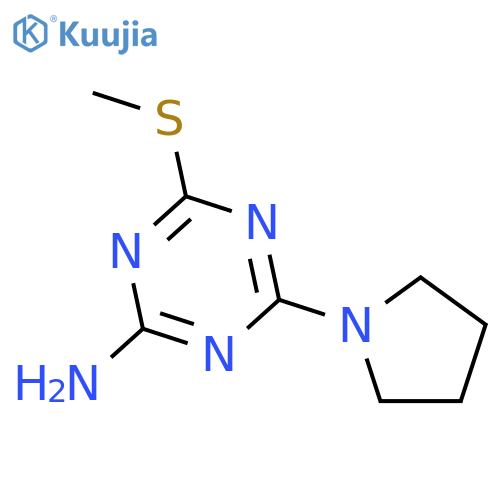 1,3,5-Triazin-2-amine,4-(methylthio)-6-(1-pyrrolidinyl)- structure