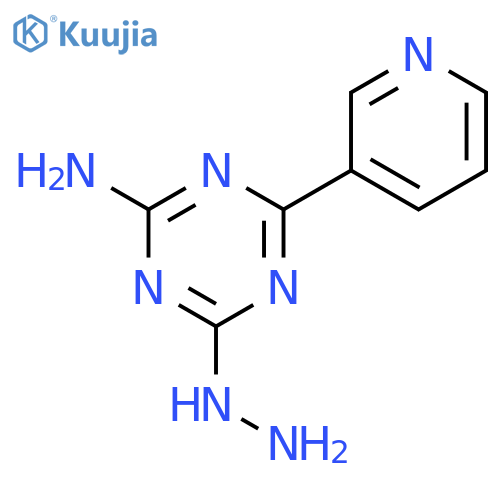 4-Hydrazino-6-(3-pyridyl)-1,3,5-triazin-2-amine structure