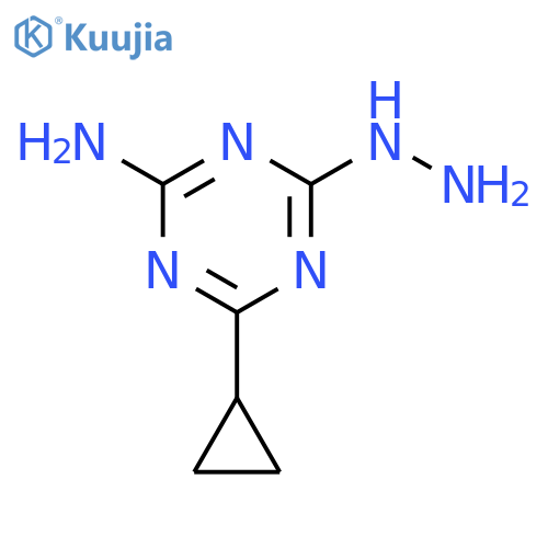 4-Cyclopropyl-6-hydrazino-1,3,5-triazin-2-amine structure