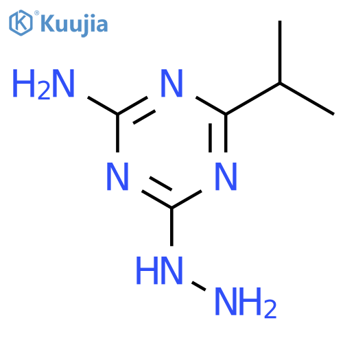4-Hydrazino-6-isopropyl-1,3,5-triazin-2-amine structure