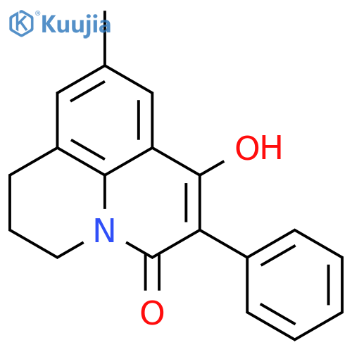1-Hydroxy-9-methyl-2-phenyl-6,7-dihydropyrido[3,2,1-ij]quinolin-3(5H)-one structure