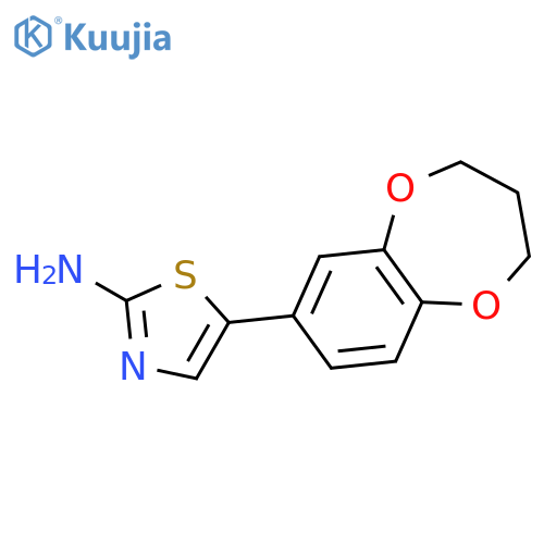 5-(3,4-Dihydro-2H-benzo[b][1,4]dioxepin-7-yl)thiazol-2-amine structure