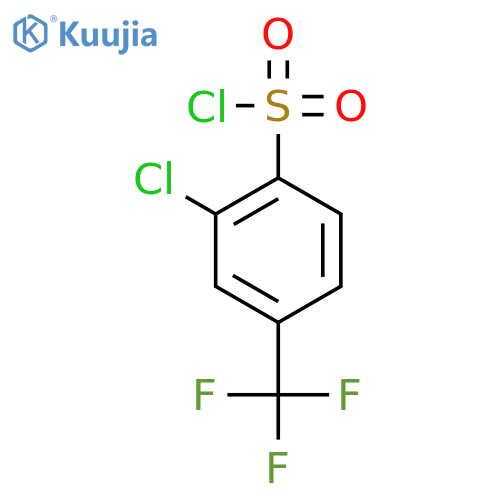 2-chloro-4-(trifluoromethyl)benzene-1-sulfonyl chloride structure