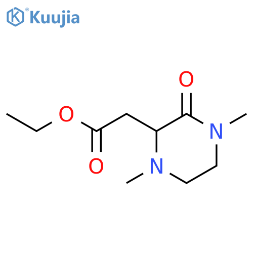 Ethyl 2-(1,4-dimethyl-3-oxopiperazin-2-yl)acetate structure