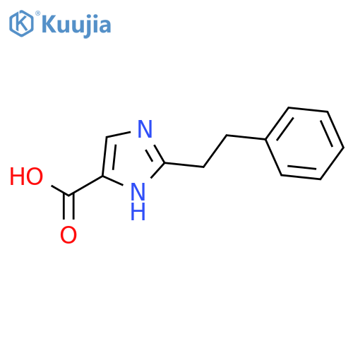 2-(2-phenylethyl)-1H-Imidazole-5-carboxylic acid structure