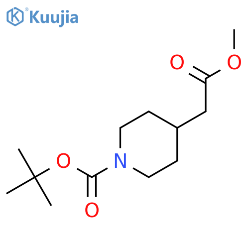 tert-butyl 4-(2-methoxy-2-oxo-ethyl)piperidine-1-carboxylate structure