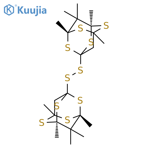 (1R,5S)-1,3,5,9,9-Pentamethyl-7-[[(3R,7S)-3,5,7,10,10-pentamethyl-2,4,6,8-tetrathiatricyclo[3.3.1.13,7]decan-1-yl]disulfanyl]-2,4,6,8-tetrathiatricyclo[3.3.1.13,7]decane structure