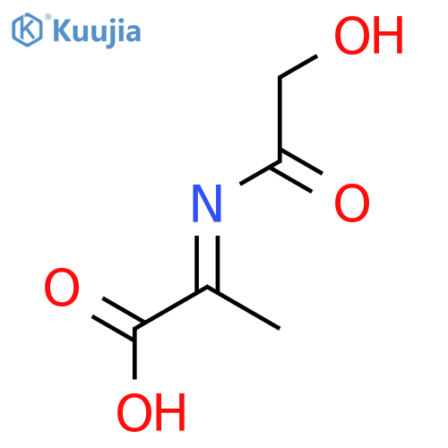 Propanoic acid,2-[(2-hydroxyacetyl)imino]- structure
