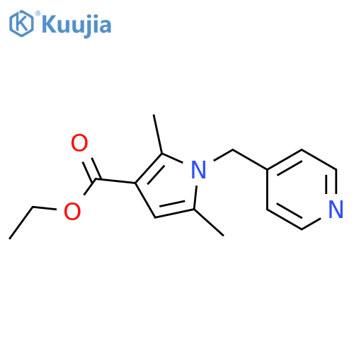 Ethyl 2,5-dimethyl-1-(pyridin-4-ylmethyl)-1H-pyrrole-3-carboxylate structure