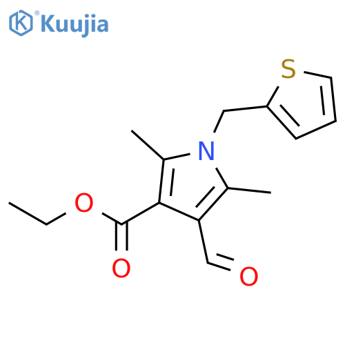 Ethyl 4-Formyl-2,5-dimethyl-1-(2-thienylmethyl)-1H-pyrrole-3-carboxylate structure