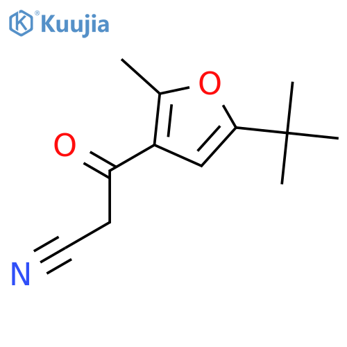 3-(5-(tert-Butyl)-2-methylfuran-3-yl)-3-oxopropanenitrile structure
