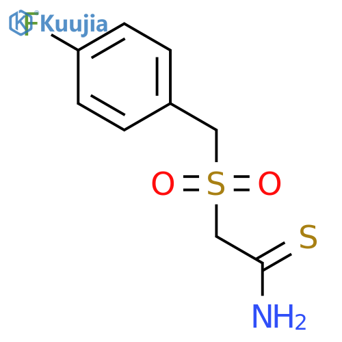 2-((4-Fluorobenzyl)sulfonyl)ethanethioamide structure