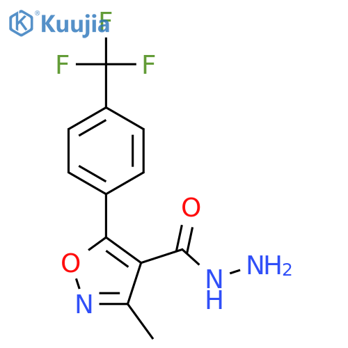 3-Methyl-5-(4-(trifluoromethyl)phenyl)isoxazole-4-carbohydrazide structure