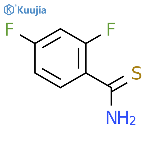 2,4-difluorobenzene-1-carbothioamide structure