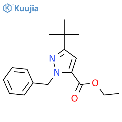 2-Benzyl-5-tert-butyl-2H-pyrazole-3-carboxylic Acid Ethyl Ester structure