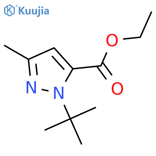 Ethyl 1-(tert-butyl)-3-methyl-1H-pyrazole-5-carboxylate structure