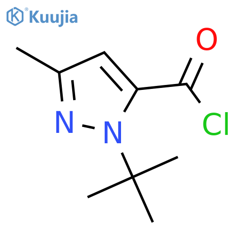 1-tert-Butyl-3-methyl-1H-pyrazole-5-carbonyl chloride structure
