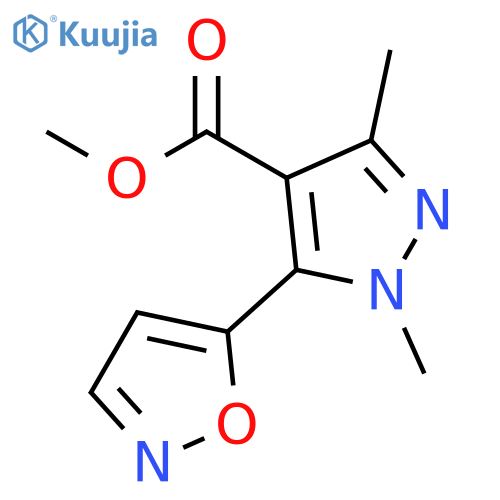 Methyl 5-(isoxazol-5-yl)-1,3-dimethyl-1H-pyrazole-4-carboxylate structure