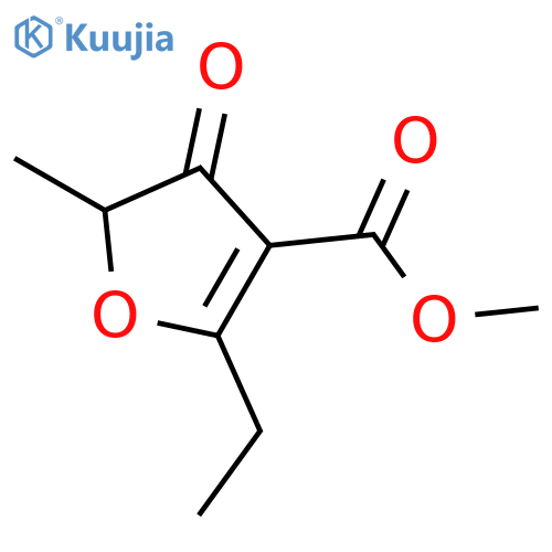 Methyl 2-ethyl-5-methyl-4-oxo-4,5-dihydrofuran-3-carboxylate structure