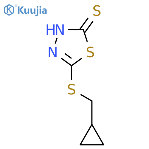 1,3,4-Thiadiazole-2(3H)-thione,5-[(cyclopropylmethyl)thio]- structure