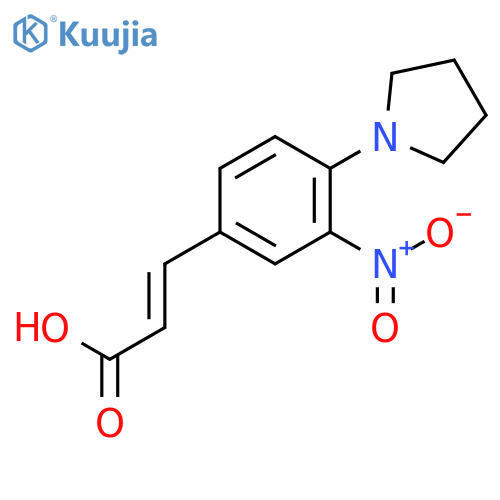 3-(3-Nitro-4-tetrahydro-1H-pyrrol-1-ylphenyl)acrylic Acid structure